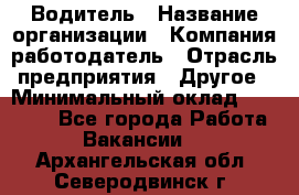 Водитель › Название организации ­ Компания-работодатель › Отрасль предприятия ­ Другое › Минимальный оклад ­ 15 000 - Все города Работа » Вакансии   . Архангельская обл.,Северодвинск г.